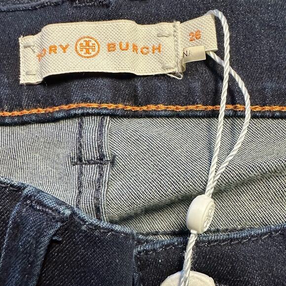 NWT Tory Burch Jeans Skinny Legging Dark Wash Size 26 - Picture 5 of 11